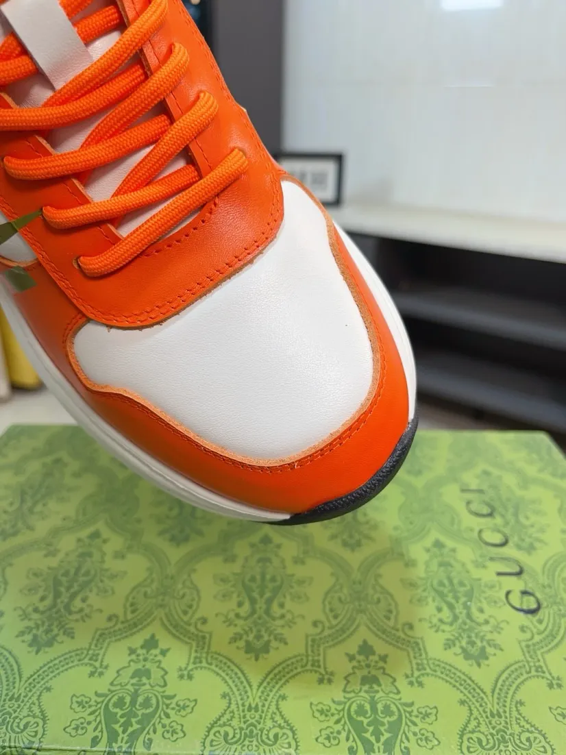 Men's shoes 💰520🌹🌹【GUCCI】pop-up casual sneakers with daddy outsole, breathable and comfortable, easy to walk, a versatile style for trendy men, upper with cowhide edge and outsole with 3D upper printing➕genuine leather lining➕Gucci's popular original outsole, sports and running style, super comfortable. Code number 38-44